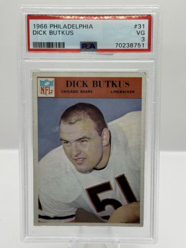 1966 Philadelphia #31 Dick Butkus Chicago Bears PSA 3