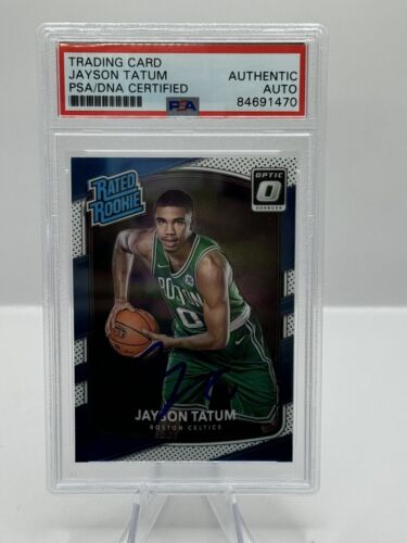 2017-18 Donruss Optic Rated Rookie Jayson Tatum Auto Celtics PSA/DNA Authentic