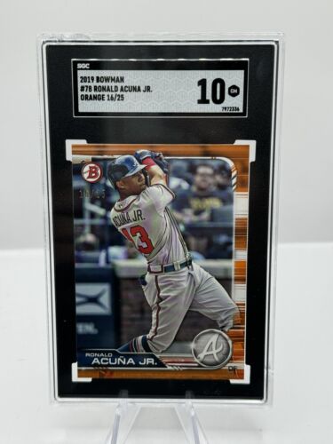 2019 Bowman Orange #78 Ronald Acuna Jr. Atlanta Braves 16/25 SGC 10