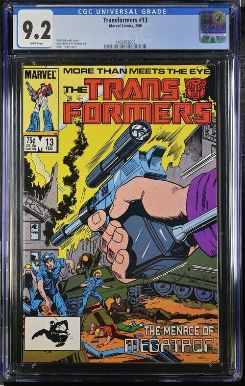 1986 Marvel Comics #13 Transformers The Menace of Megatron CGC 9.2