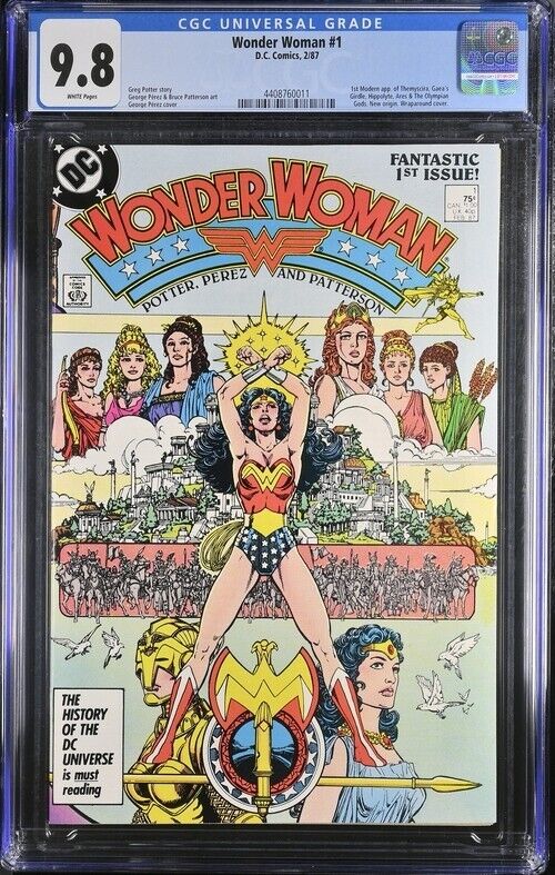 1987 DC Comics #1 Wonder Woman Wraparound Cover CGC 9.8