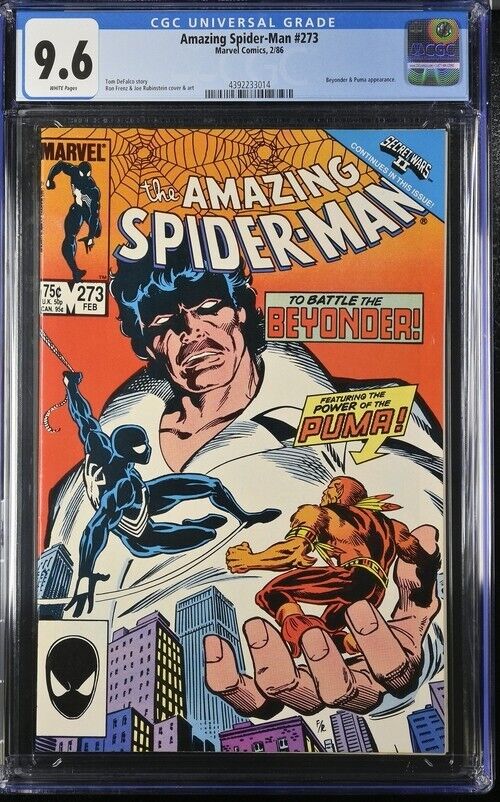 1986 Marvel Comics #273 Amazing Spider-Man Beyonder & Puma App. CGC 9.6