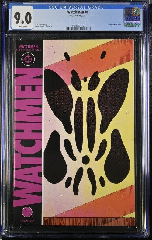 1987 DC Comics #6 Watchmen Origin of Rorschach CGC 9.0