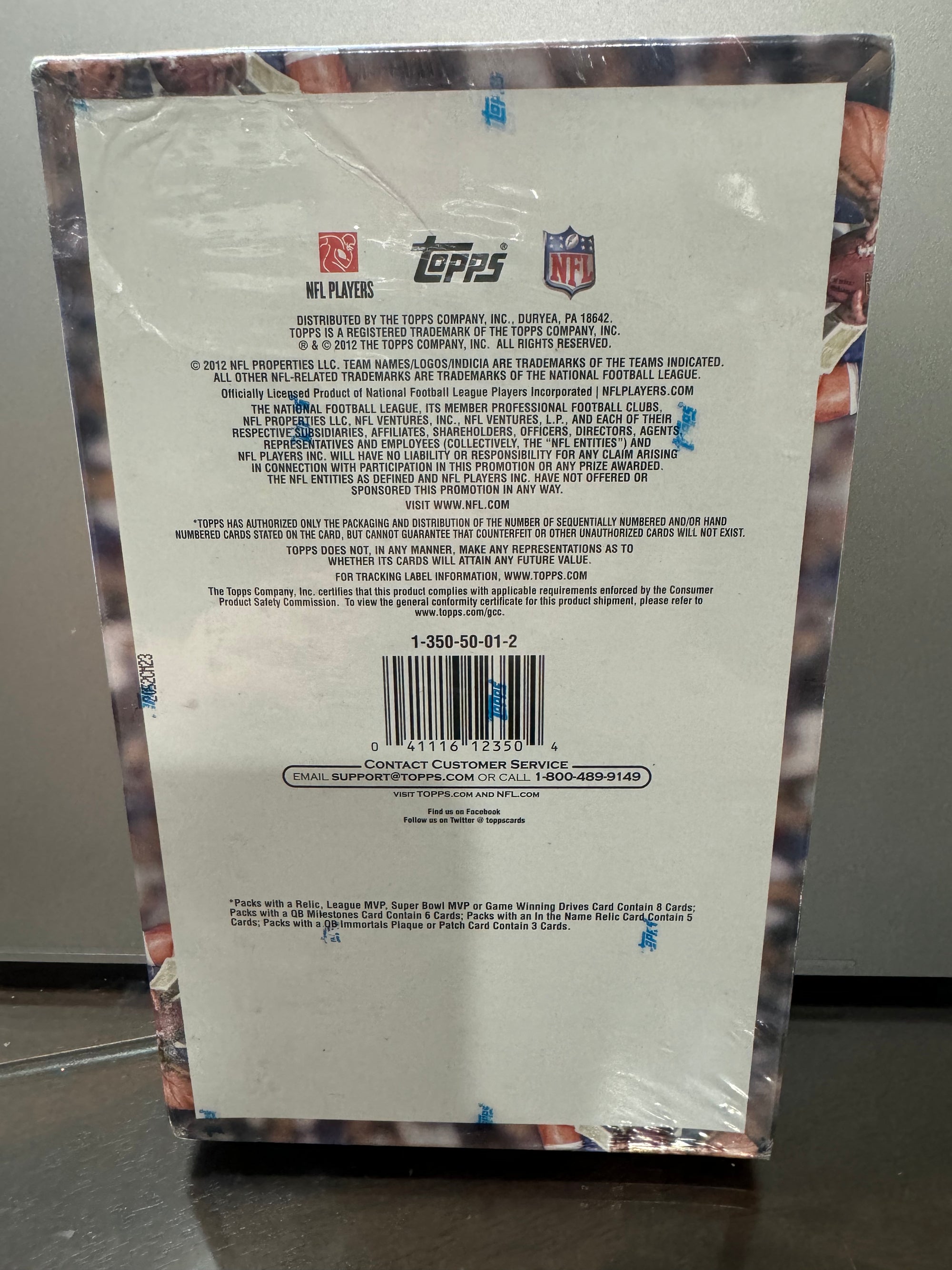 2012 Topps Football Hobby Box - Factory Sealed