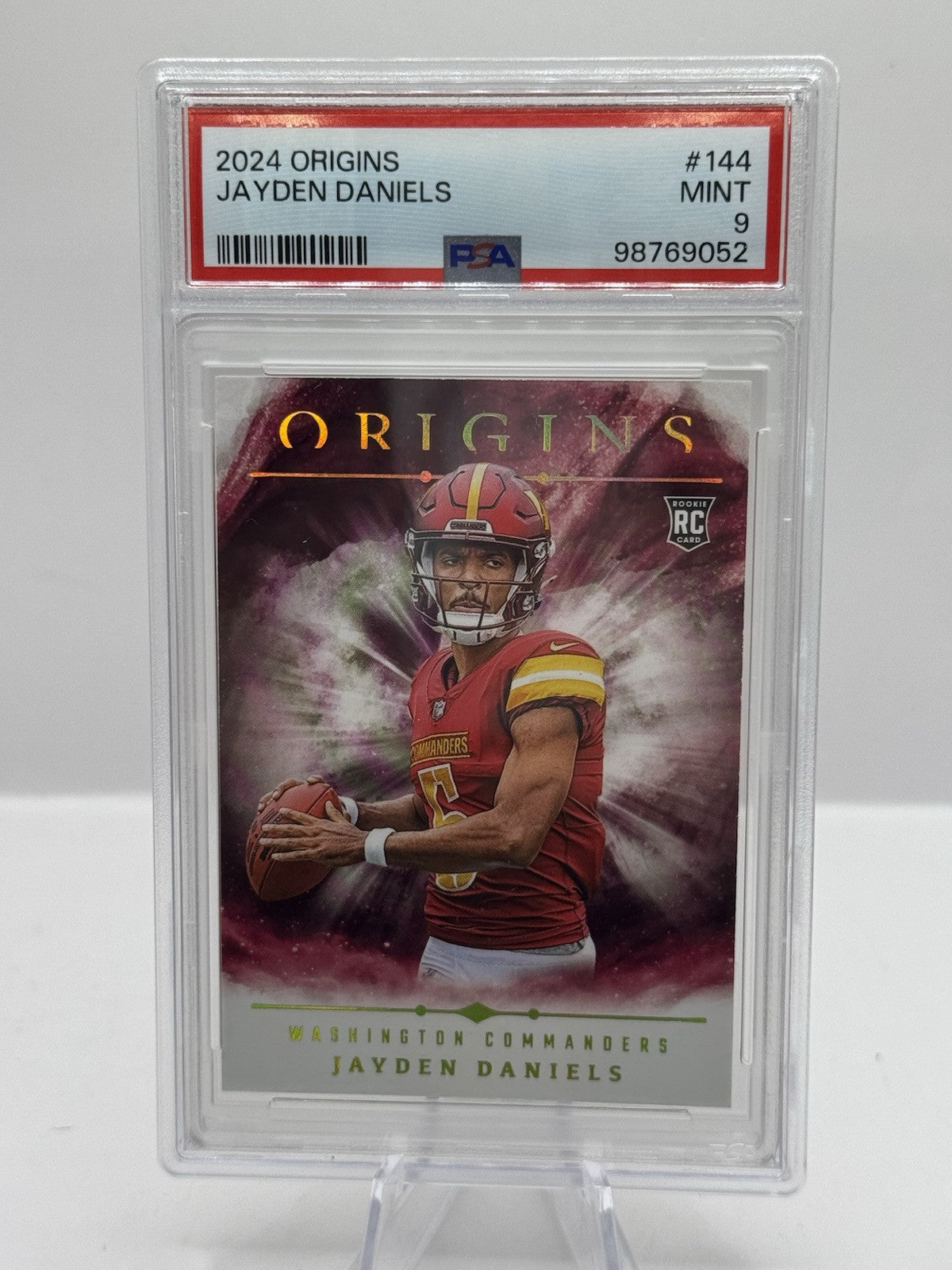 Jayden Daniels RC PSA 9 2024 Panini Origins #144 Washington Commanders