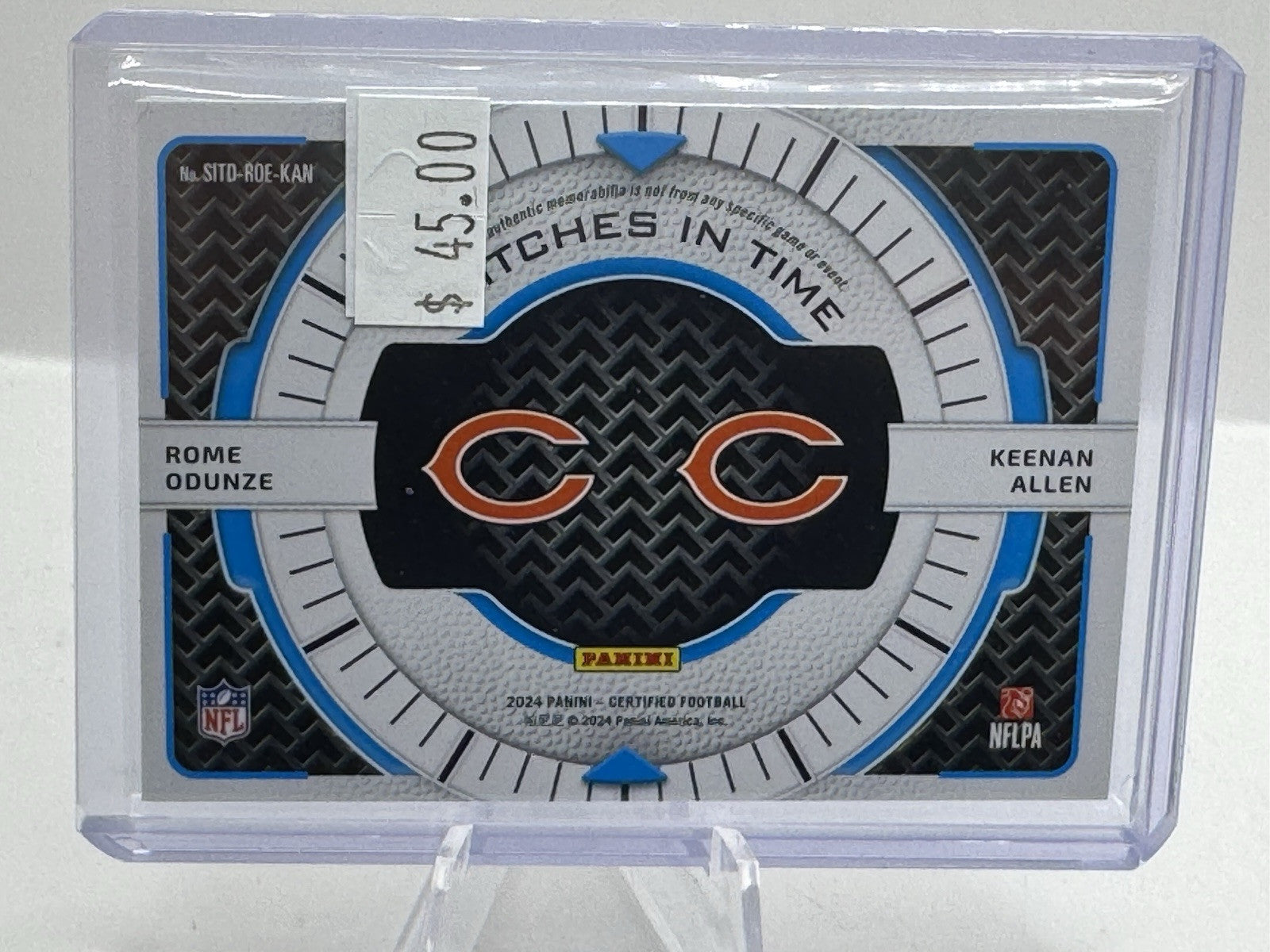 Rome Odunze & Keenan Allen Stitches in Time 20/20 2024 Panini Certified Bears