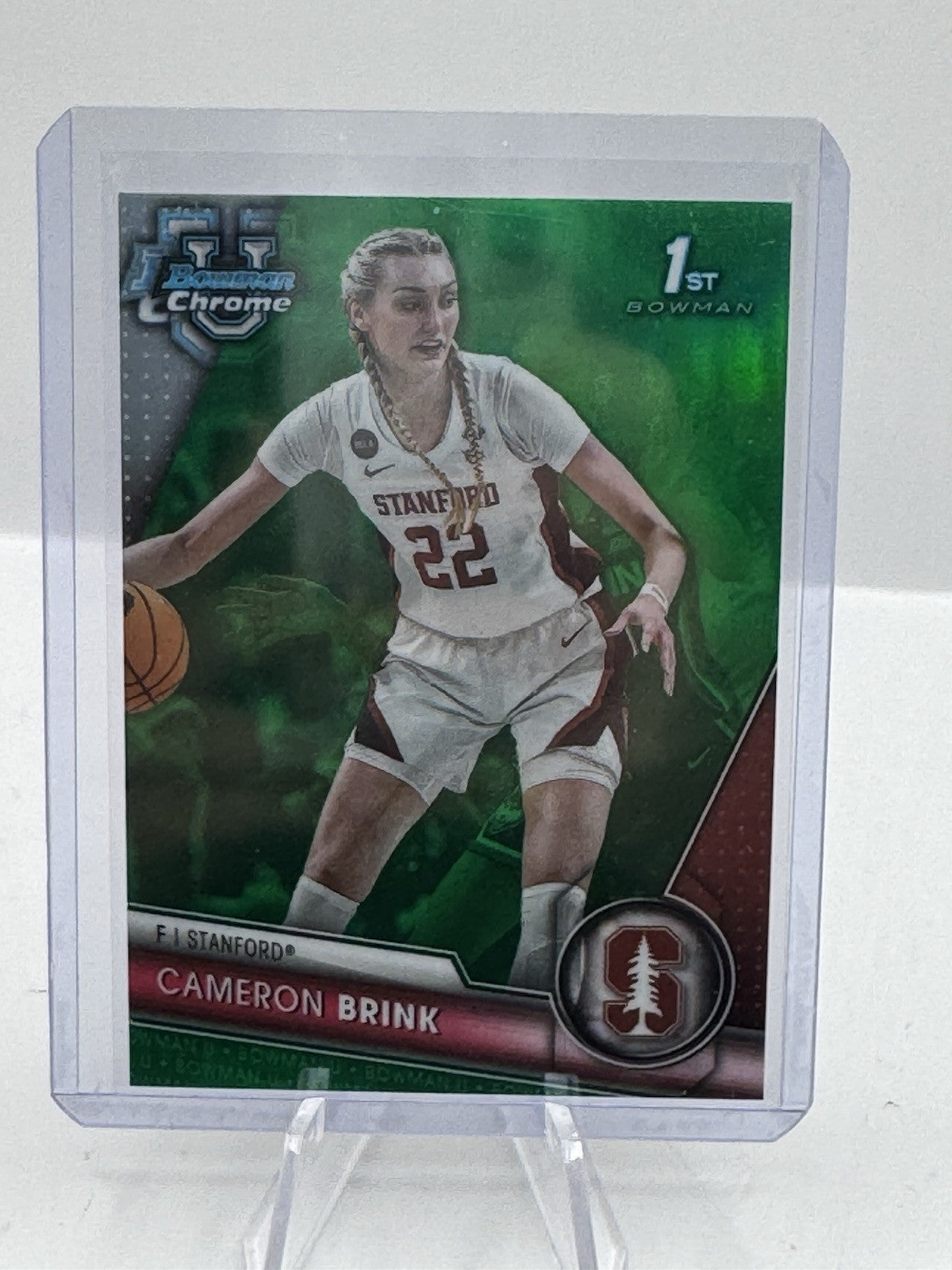 Cameron Brink Green 78/99 2024 Bowman Chrome U #75 Stanford