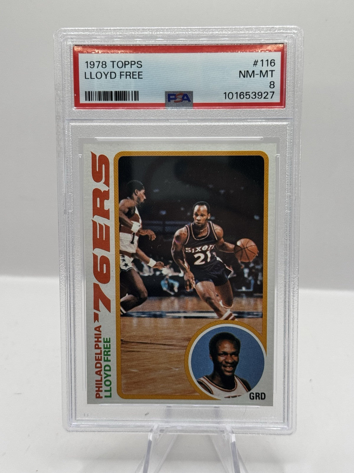 1978-79 Topps #116 Lloyd Free Philadelphia 76ers PSA 8